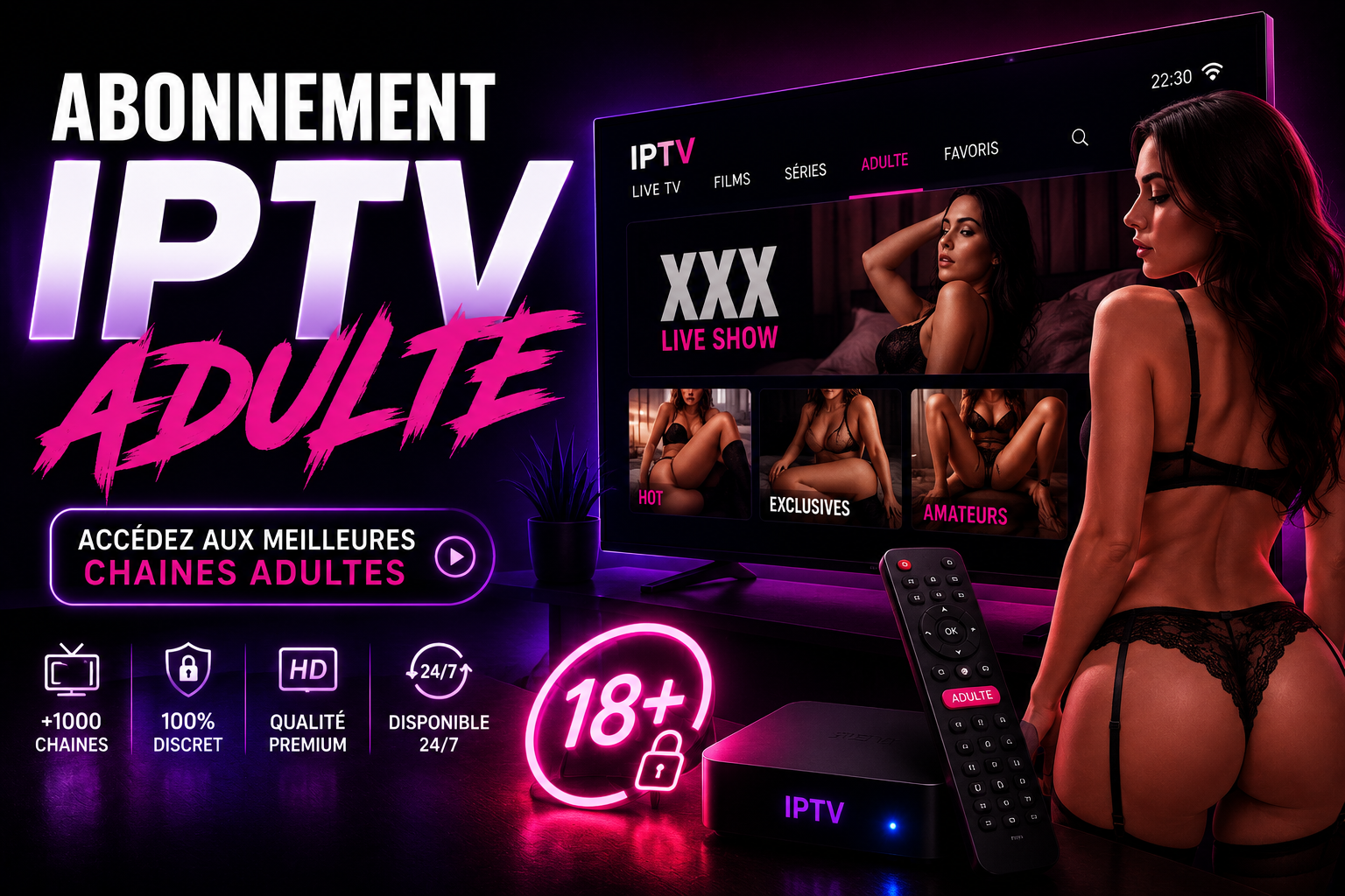 Les chaines incluses dans un IPTV porno